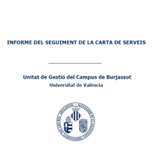 Imagen de la cubierta y enlace al Informe seguimiento 2024 de la carta de servicios de la Unidad de campus de Burjassot